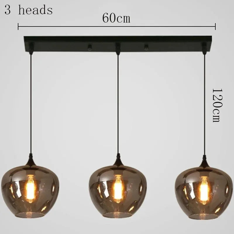 LED Glass Ball Pendant Light decorative glass globe