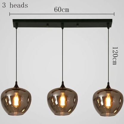 LED Glass Ball Pendant Light decorative glass globe