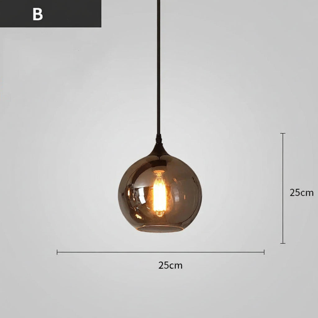 LED Glass Ball Pendant Light minimalist interior design