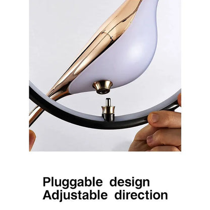 Magpie Bird Pendant Light LED ceiling fixture