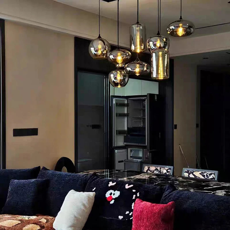 LED Glass Ball Pendant Light decorative glass globe