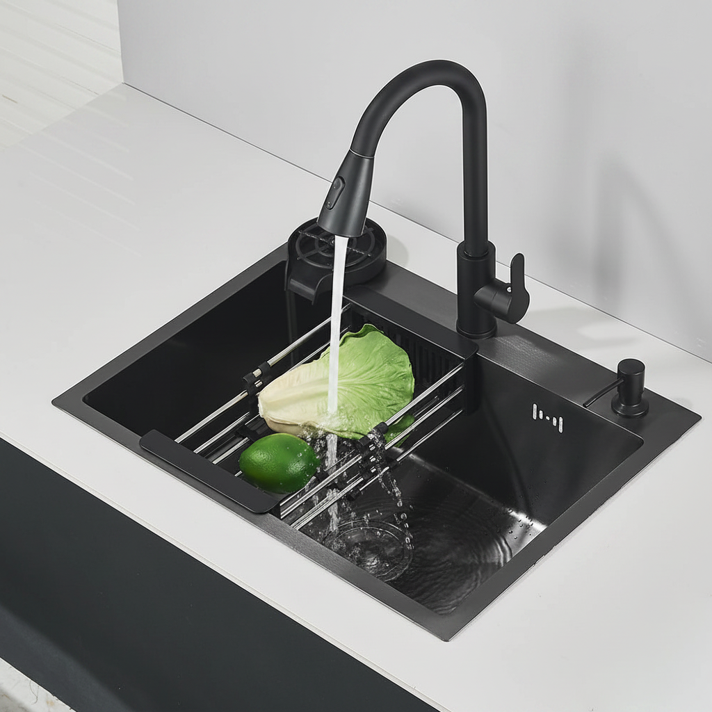 Inset Kitchen Sink | 304 Stainless Steel, Single Bowl, Topmount | 60x45 / 55x45 / 50x45cm