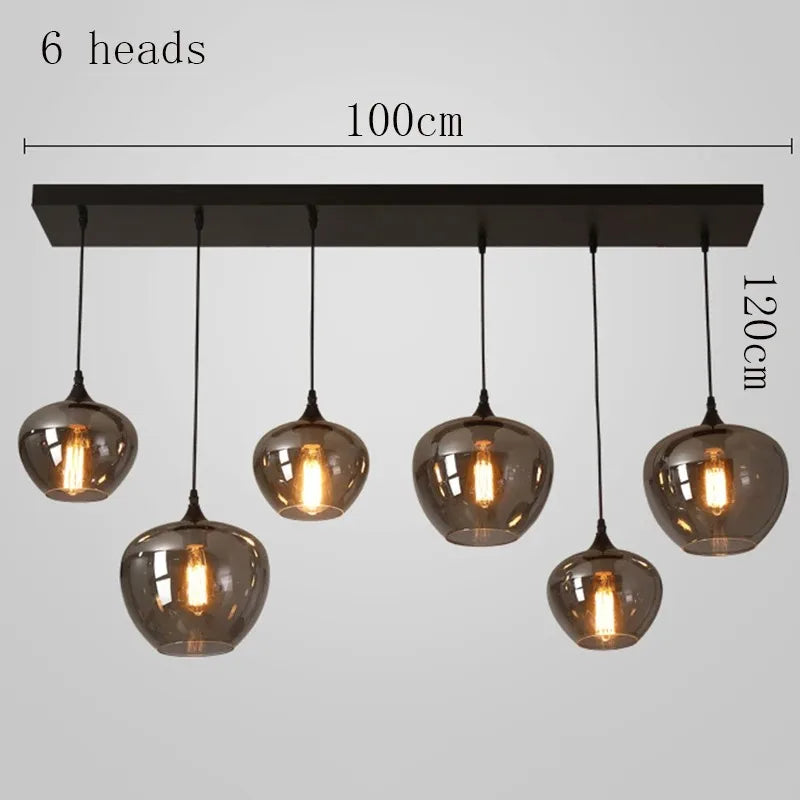 LED Glass Ball Pendant Light modern ceiling decor