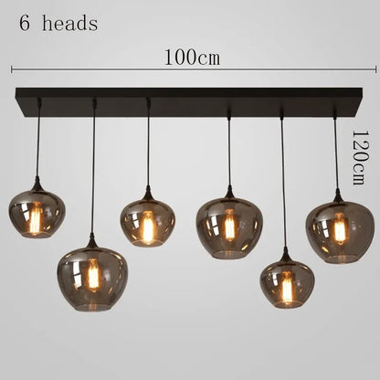 LED Glass Ball Pendant Light modern ceiling decor