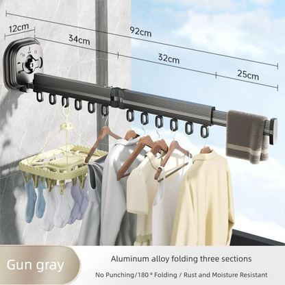 Telescopic Clothes Drying Rack adjustable balcony laundry hanger
