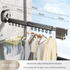 Telescopic Clothes Drying Rack adjustable balcony laundry hanger