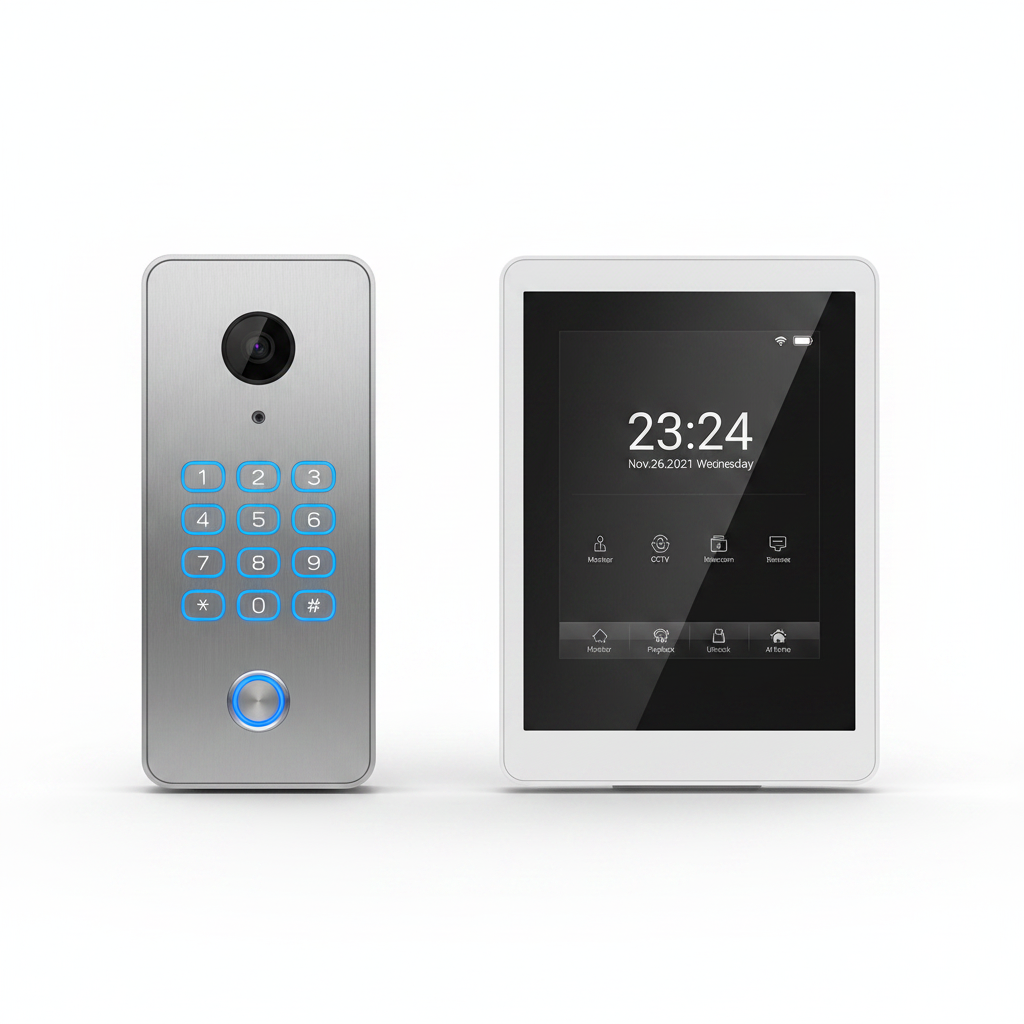 Smart Video Intercom Doorbell System | 1080P, 7" LCD, Fingerprint & Motion Detector | Tuya WiFi