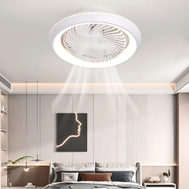 Flush Mount Ceiling Fan with Light 49cm 360 degree design