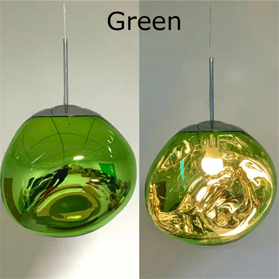 Nordic LED Glass Pendant Light suspended ceiling design