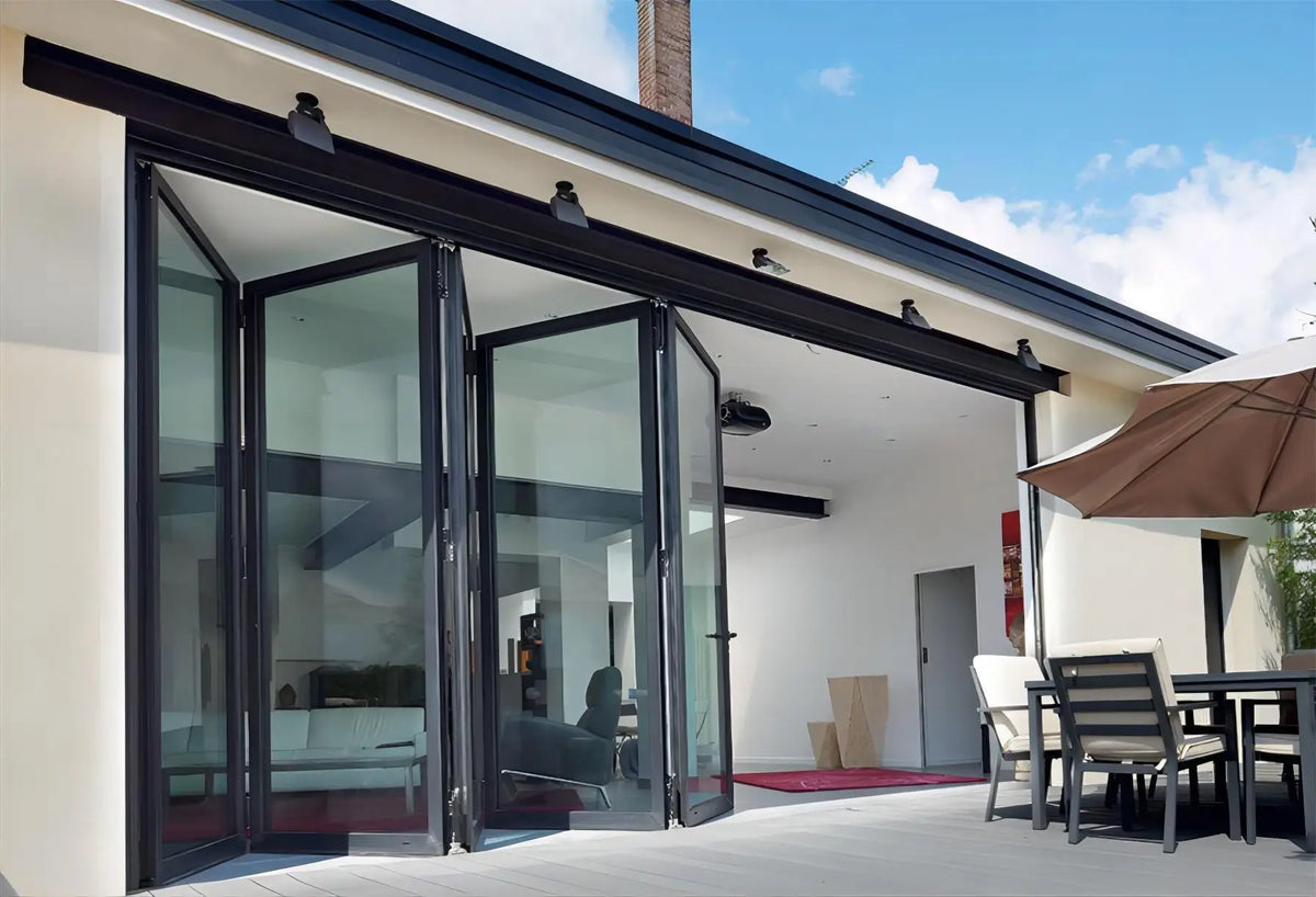 Aluminum Bifold Patio Door modern exterior house installation
