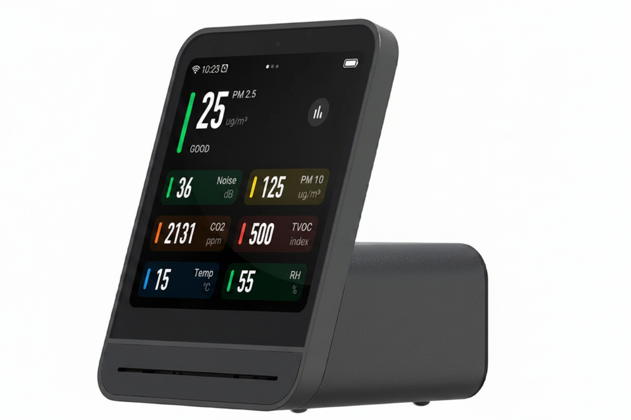 Qingping Air Detector 2 Smart Home Touch Screen Control Temperature Humidity Sensor CO2 PM2.5 Quality Monitor Work With Mijia Ap