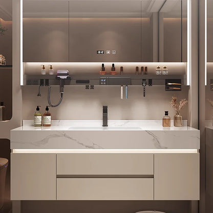 Bathroom Storage Cabinet with Mirror modern washroom organizer