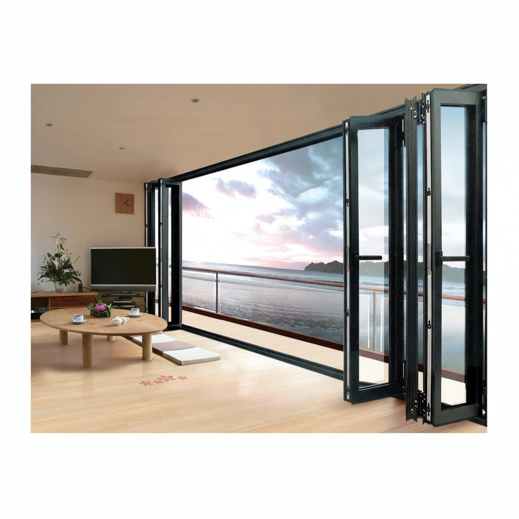 Variant ImageAluminum Bifold Patio Door thermal break glass folding design