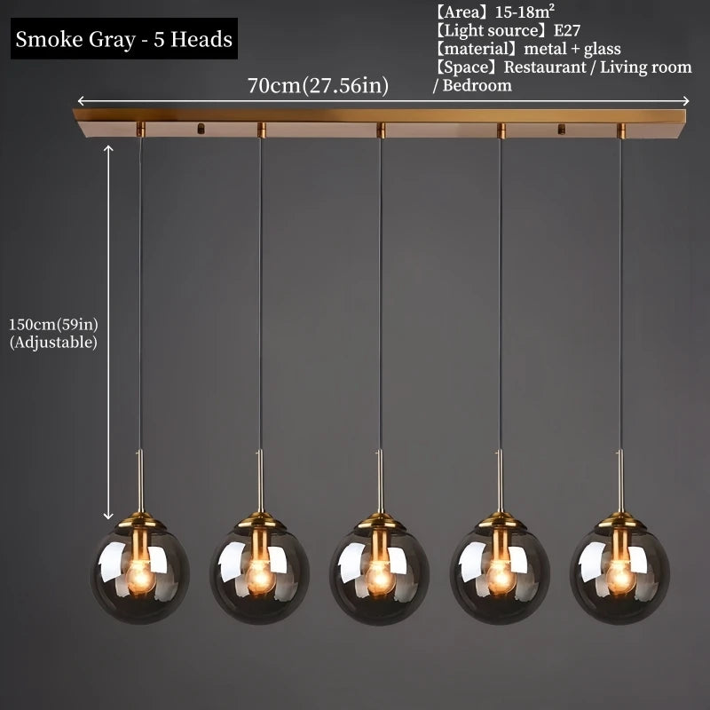 Nordic Glass Pendant Light for modern living room