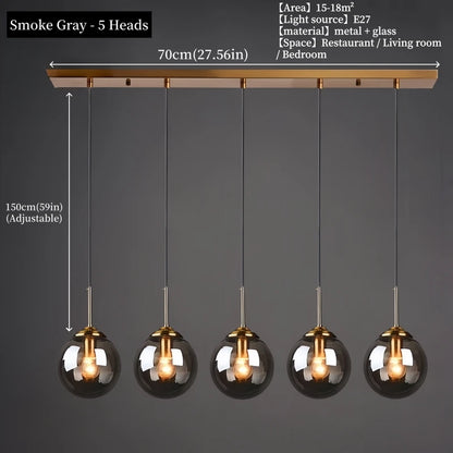 Nordic Glass Pendant Light for modern living room