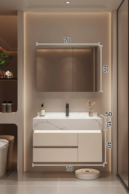 Bathroom Storage Cabinet with Mirror wall shelf organizer