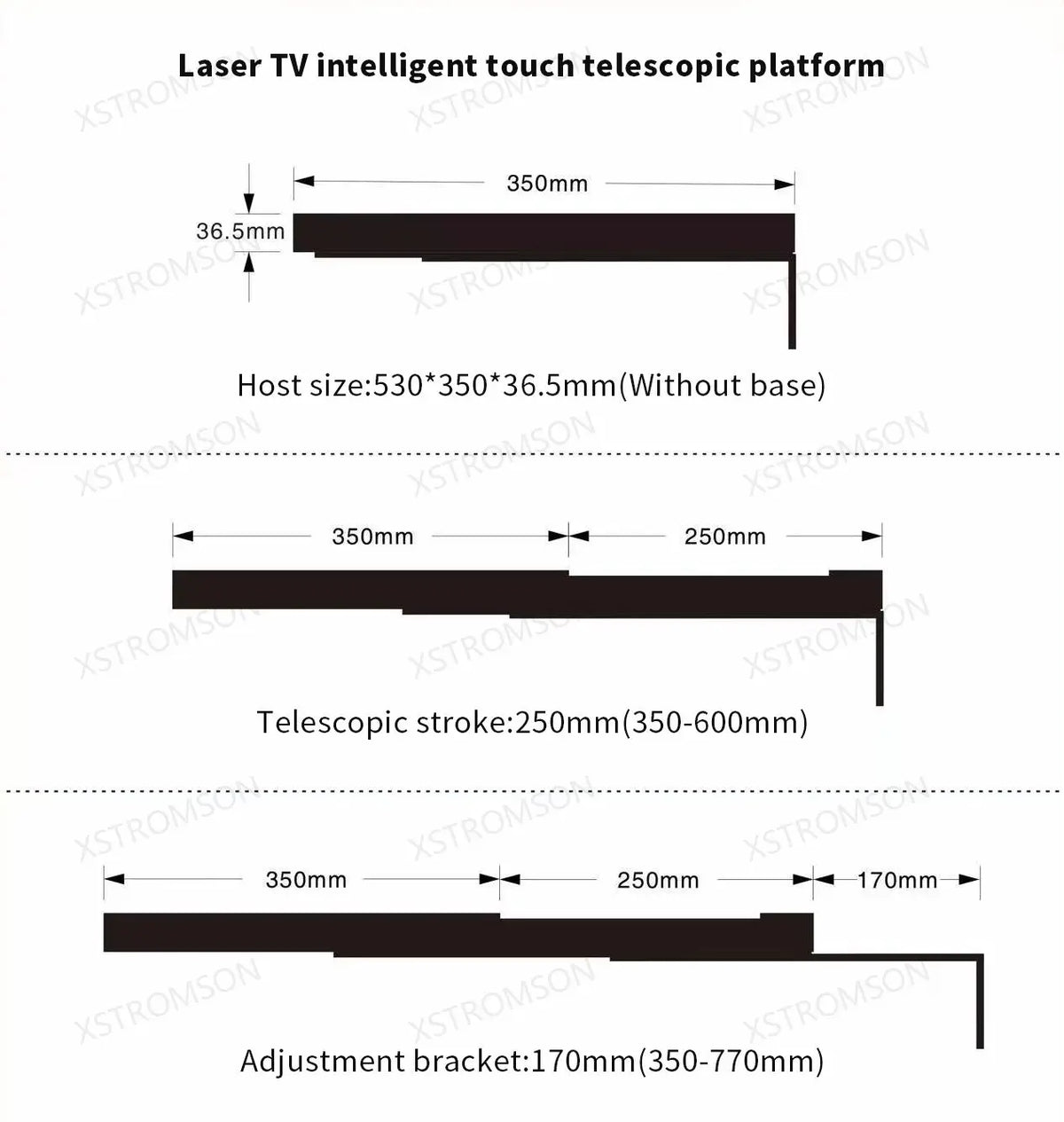 Motorized UST Projector Stand for ultra short throw projector