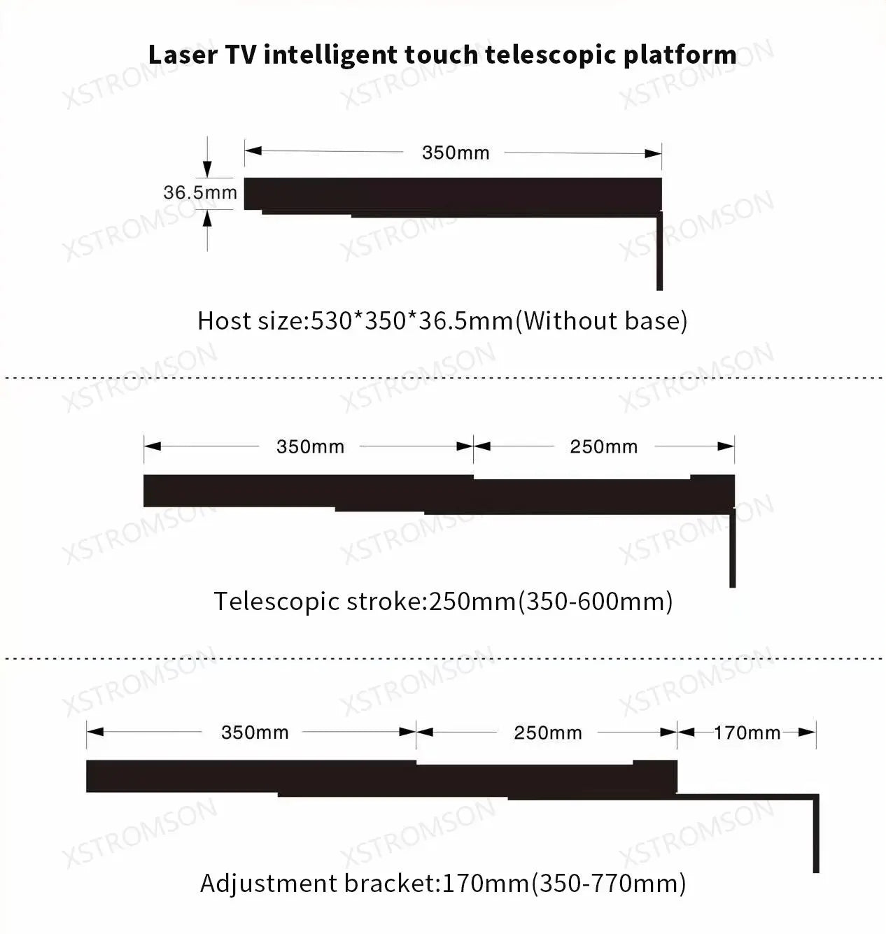 Motorized UST Projector Stand for ultra short throw projector