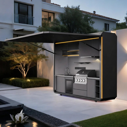 Stainless Steel Outdoor Gas Grill Kitchen Island Weatherproof For Patio Garden Party