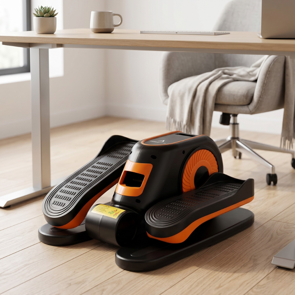Unter-Schreibtisch-Crosstrainer, Ellipsen-Beintrainer mit Fernbedienung und 12 einstellbaren Geschwindigkeiten, leises Ellipsentraining